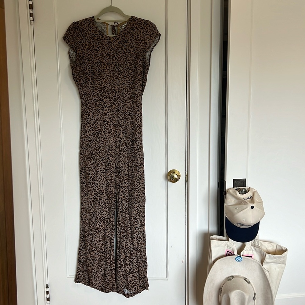 Reformation Leopard Jumpsuit